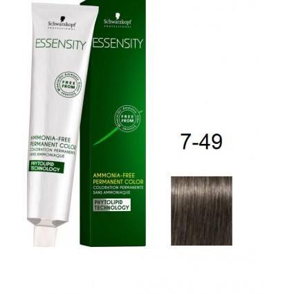 Фарба для волосся Schwarzkopf Essensity безаміачна 7-49 Сіро-русявий Бежевий Фіолетовий 60 мл
