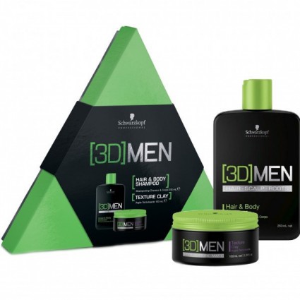 Набір Schwarzkopf Professional 3D MEN Шампунь 250 мл, текстурирующая глина 100 мл Набір Schwarzkopf Professional 3D MEN Шампунь 250 мл, текстурирующая глина 100 мл