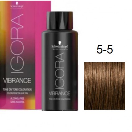Фарба для волосся Schwarzkopf igora Vibrance безаміачна 5-5 Світло-коричневий, золотистий 60 мл Фарба для волосся Schwarzkopf igora Vibrance безаміачна 5-5 Світло-коричневий, золотистий 60 мл