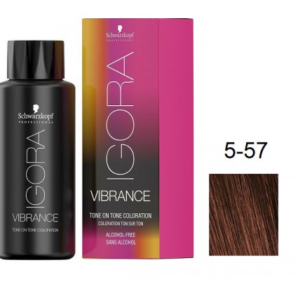 Фарба для волосся Schwarzkopf igora Vibrance безаміачна 5-57 Світло-коричневий, золотистий, мідний 60 мл Фарба для волосся Schwarzkopf igora Vibrance безаміачна 5-57 Світло-коричневий, золотистий, мідний 60 мл