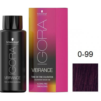 Безаміачна фарба для волосся Schwarzkopf Igora Vibrance Микстон 0-99 Фіолетовий 60 мл