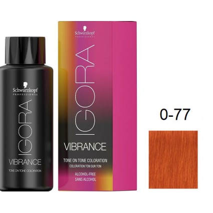Безаміачна фарба для волосся Schwarzkopf Igora Vibrance Микстон 0-77 Мідний 60 мл