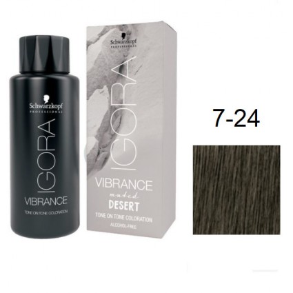 Фарба для волосся Igora Vibrance Raw Essintials 7-24 Середньо-русявий матово-бежевий 60мл