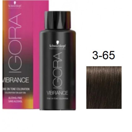 Фарба для волосся Schwarzkopf igora Vibrance безаміачна 3-65 Коричневий шоколадно-золотистий 60 мл