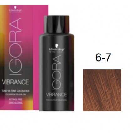 Фарба для волосся Schwarzkopf igora Vibrance безаміачна 6-7 Темно - русявий мідний 60 мл