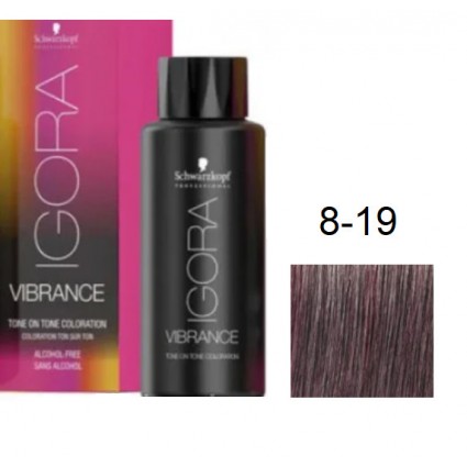 Фарба для волосся Schwarzkopf igora Vibrance безаміачна 8-19 Світлий русявий сандре фіолетовий 60 мл Фарба для волосся Schwarzkopf igora Vibrance безаміачна 8-19 Світлий русявий сандре фіолетовий 60 мл