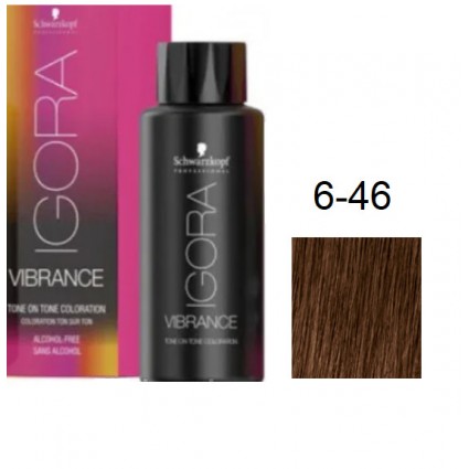 Фарба для волосся Schwarzkopf igora Vibrance безаміачна 6-46 Темний русявий бежевий шоколадний 60 мл Фарба для волосся Schwarzkopf igora Vibrance безаміачна 6-46 Темний русявий бежевий шоколадний 60 мл