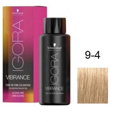 Фарба для волосся Schwarzkopf igora Vibrance безаміачна 9-4 Блондин бежевий екстра 60 мл