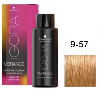 Фарба для волосся Schwarzkopf igora Vibrance безаміачна 9-57 золотистий Блондин мідний екстра 60 мл