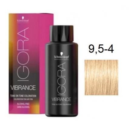 Фарба для волосся Schwarzkopf igora Vibrance безаміачна 9,5-4 Світлий блондин бежевий 60 мл