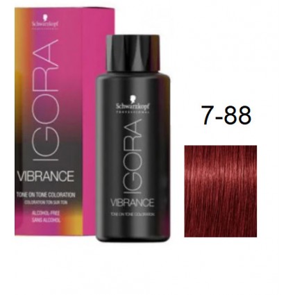 Фарба для волосся Schwarzkopf igora Vibrance безаміачна 7-88 Середньо -русявий червоний екстра 60 мл Фарба для волосся Schwarzkopf igora Vibrance безаміачна 7-88 Середньо -русявий червоний екстра 60 мл