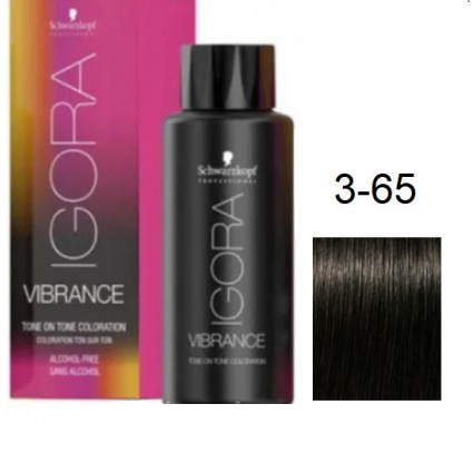Фарба для волосся Schwarzkopf igora Vibrance безаміачна 3-65 Темно-коричневий шоколадно-золотистий 60 мл