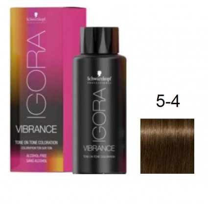 Фарба для волосся Schwarzkopf igora Vibrance безаміачна 5-4 Світлий коричневий бежевий 60 мл Фарба для волосся Schwarzkopf igora Vibrance безаміачна 5-4 Світлий коричневий бежевий 60 мл