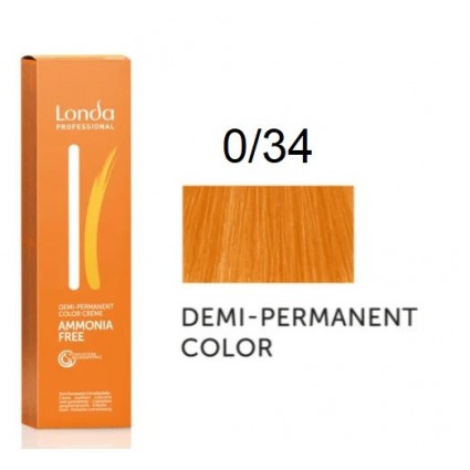 Крем-фарба Londa Professional без аміаку 0/34 Золотисто-мідний 60 мл.