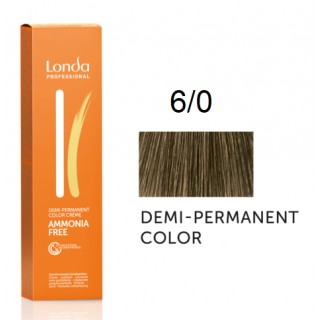 Крем-фарба Londa Professional без аміаку 6/0 Темний блондин 60 мл.