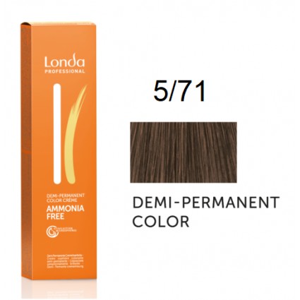 Крем-фарба Londa Professional без аміаку 5/71 Світло-коричневий коричнево-попелястий 60 мл.