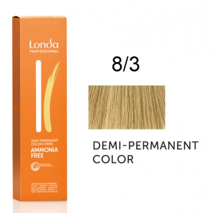 Крем-фарба Londa Professional без аміаку 8/3 Світлий золотистий блондин 60 мл.