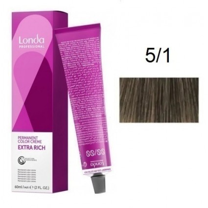 Крем-фарба для волосся Londacolor 5/1 Світлий шатен попелястий 60 мл