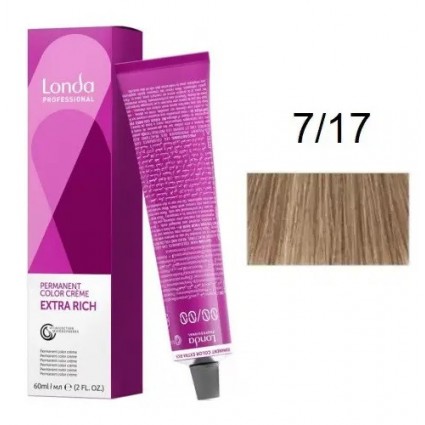 Крем-фарба для волосся Londacolor 7/17 Блонд попелясто-коричневий 60 мл