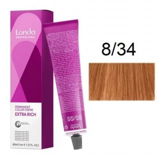 Крем-фарба для волосся Londacolor 8/34 Світлий блондин золотисто-мідний 60 мл