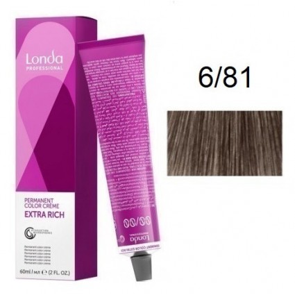 Крем-фарба для волосся Londacolor 6/81 Темний блонд перлинно-попелястий 60 мл