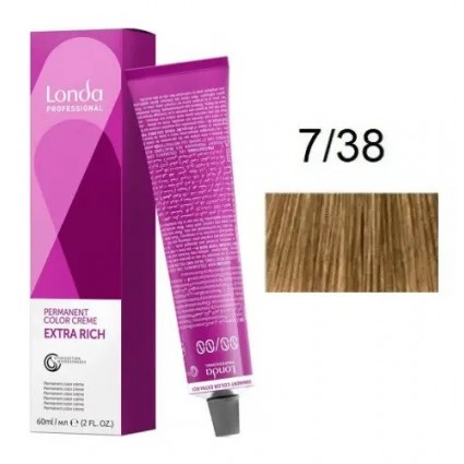 Крем-фарба для волосся Londacolor 7/38 Блондин золотисто-перлинний 60 мл