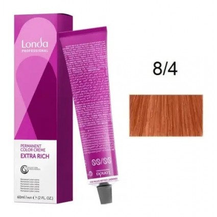 Крем-фарба для волосся Londacolor 8/4 Світлий мідний блондин 60 мл