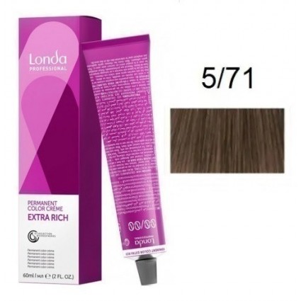 Крем-фарба для волосся Londacolor 5/71 Світло-коричневий коричнево-попелястий 60 мл