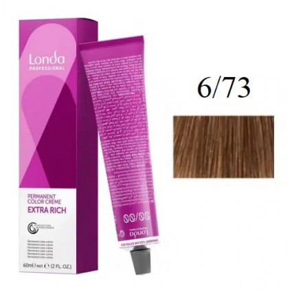 Крем-фарба для волосся Londacolor 6/73 Темний блонд коричнево-золотистий 60 мл