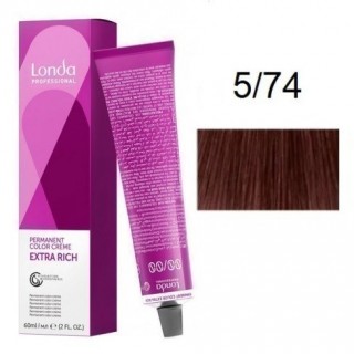 Крем-фарба для волосся Londacolor 5/74 Світлий коричневий шатен мідний 60 мл.