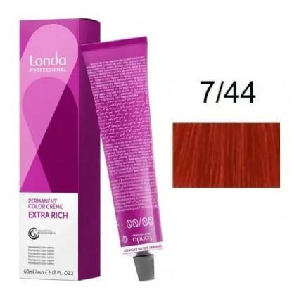 Крем-фарба для волосся Londacolor 7/44 Блонд інтенсивно-мідний 60 мл.