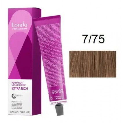 Крем-фарба для волосся Londacolor 7/75 Середній блондин коричнево-червоний 60 мл