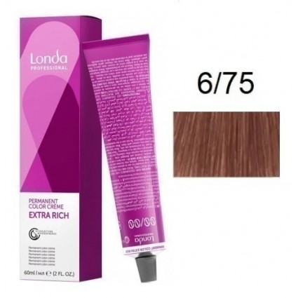 Крем-фарба для волосся Londacolor 6/75 Темний блондин коричнево-червоний 60 мл