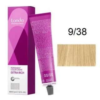 Крем-фарба для волосся Londacolor 9/38 Яскравий блондин золотисто-перламутровий 60 мл