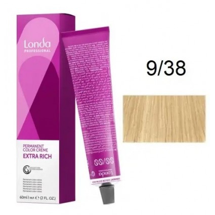 Крем-фарба для волосся Londacolor 9/38 Яскравий блондин золотисто-перламутровий 60 мл