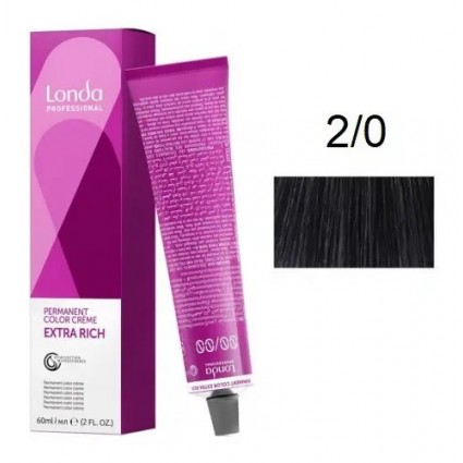 Крем-фарба для волосся Londacolor 2/0 Чорний 60 мл