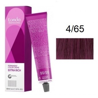 Крем-фарба для волосся Londacolor 4/65 Середньо-коричневий фіолетово-червоний 60 мл