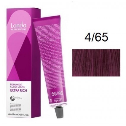 Крем-фарба для волосся Londacolor 4/65 Середньо-коричневий фіолетово-червоний 60 мл