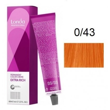 Крем-фарба для волосся Londacolor 0/43 Мідно-золотий 60 мл