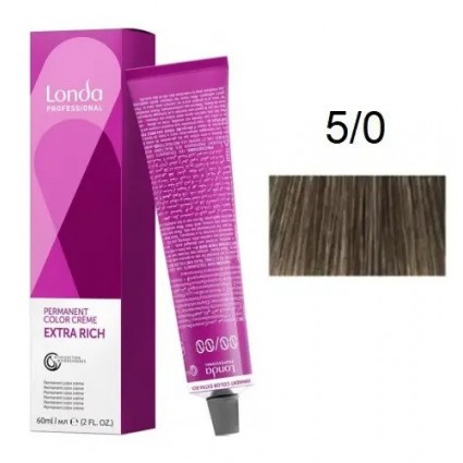 Крем-фарба для волосся Londacolor 5/0 Світло-коричневий 60 мл