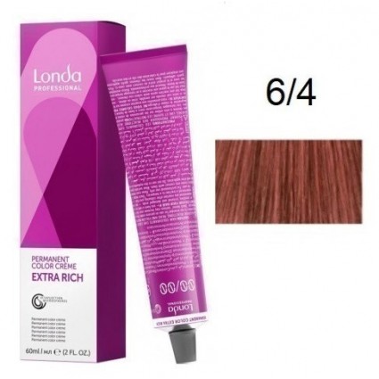 Крем-фарба для волосся Londacolor 6/4 Темний мідний блонд 60 мл