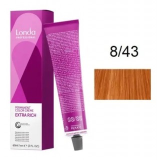 Крем-фарба для волосся Londacolor 8/43 Світлий блондин мідно-золотистий 60 мл
