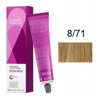 Крем-фарба для волосся Londacolor 8/71 Світлий блондин коричнево-попелястий 60 мл