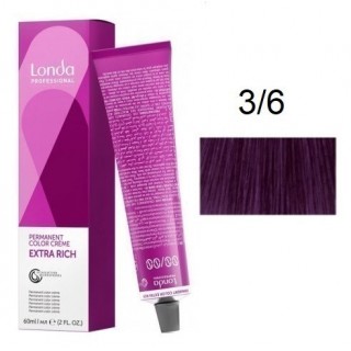 Крем-фарба для волосся Londacolor 3/6 Темно-коричневий фіолетовий 60 мл