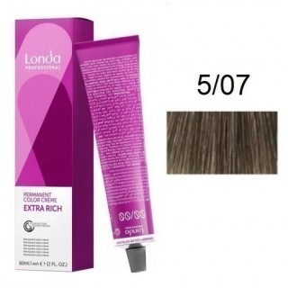 Крем-фарба для волосся Londacolor 5/07 Світло-коричневий натуральний коричневий 60 мл