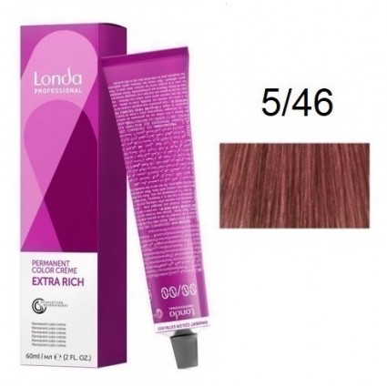 Крем-фарба для волосся Londacolor 5/46 Світло-коричневий мідно-фіолетовий 60 мл