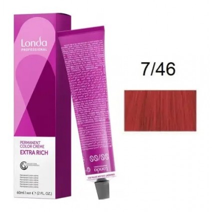 Крем-фарба для волосся Londacolor 7/46 Блонд мідно-фіолетовий 60 мл