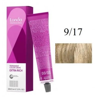 Крем-фарба для волосся Londacolor 9/17 Дуже світлий блонд попелясто-коричневий 60 мл