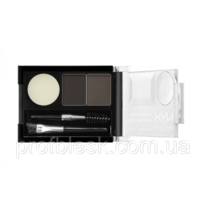 NYX Набор д/бровей Eyebrow Cake Powder №2 (Dark brown) 2,65 г