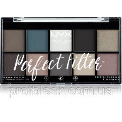 NYX Палетка теней Perfect Filter Shadow Palette Gloomy Days 10*1.77г